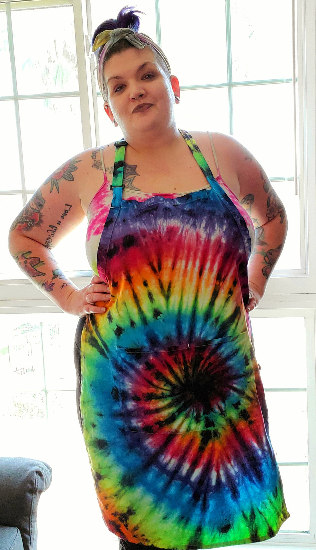 Rainbow Tie Dye Apron